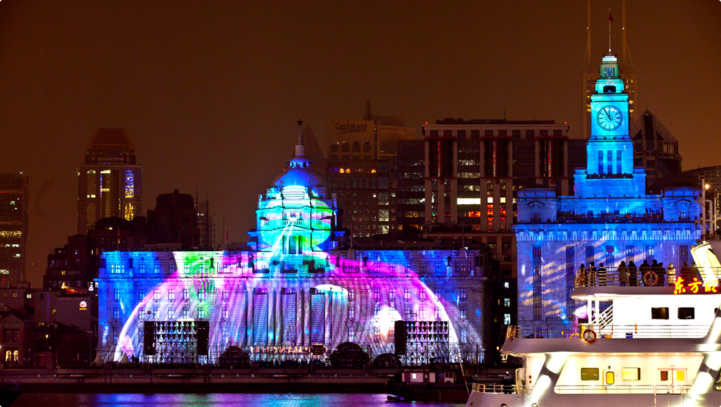 4D Light Show at the Bund